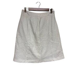 Ann Taylor Women's Ivory White Textured Lined Skirt Short Length Size 6